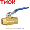 brass color long handle full open brass ball valve